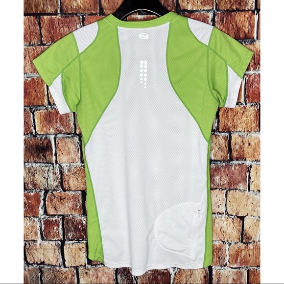SUGOI Women’s Short Sleeve Pullover Green White Medium Cycling Jersey Shirt - Picture 3 of 4